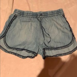 Jean-like flowy shorts